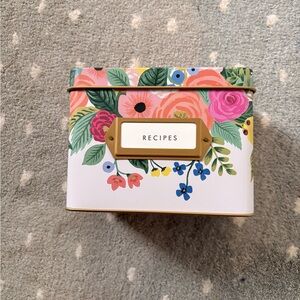 NWOT Rifle Paper Co Floral Recipe Tin in Juliet Rose